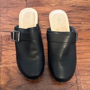 MIA Black Women's Mules with Buckle